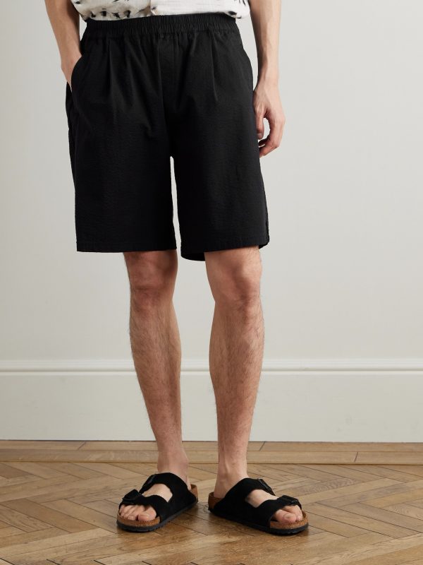 Assembly Wide-Leg Cotton-Blend Seersucker Shorts - FR Assembly Wide-Leg Cotton-Blend Seersucker Shorts - FR
