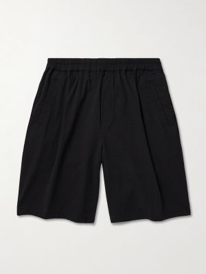 Assembly Wide-Leg Cotton-Blend Seersucker Shorts Assembly Wide-Leg Cotton-Blend Seersucker Shorts