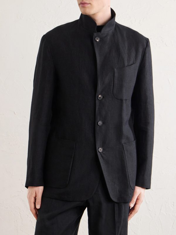 Nehru Linen Jacket - FR Nehru Linen Jacket - FR
