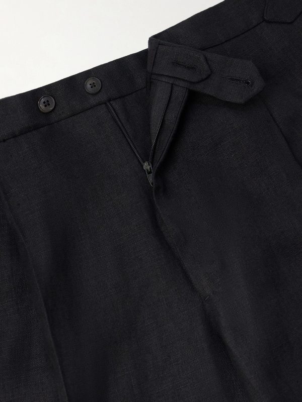 Amie Straight-Leg Linen Suit Trousers - E1 Amie Straight-Leg Linen Suit Trousers - E1