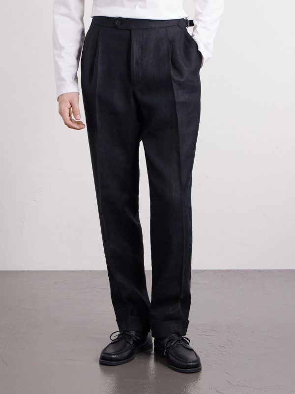 Amie Straight-Leg Linen Suit Trousers - FR Amie Straight-Leg Linen Suit Trousers - FR