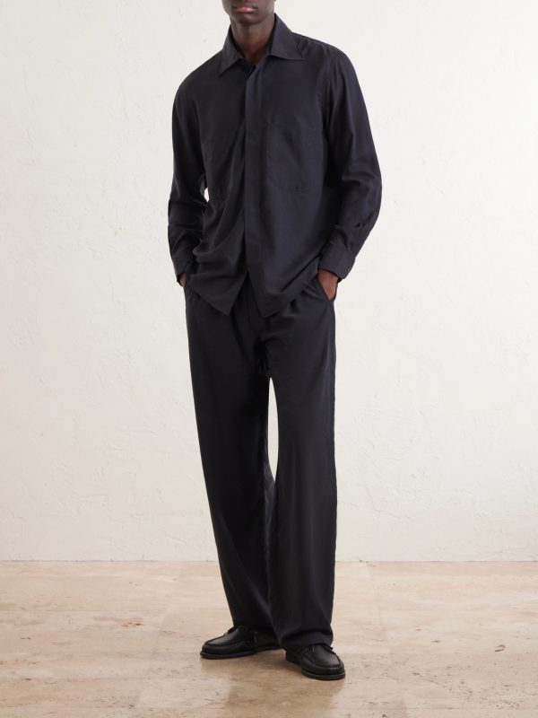 Straight-Leg Silk Trousers - OU2 Straight-Leg Silk Trousers - OU2