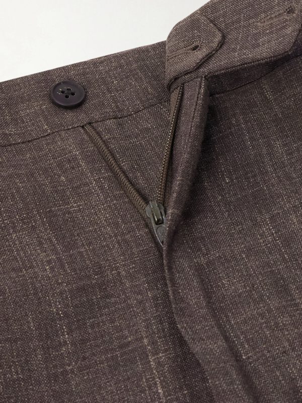 Amie Straight-Leg Wool, Silk and Linen-Blend Suit Trousers - E1 Amie Straight-Leg Wool, Silk and Linen-Blend Suit Trousers - E1
