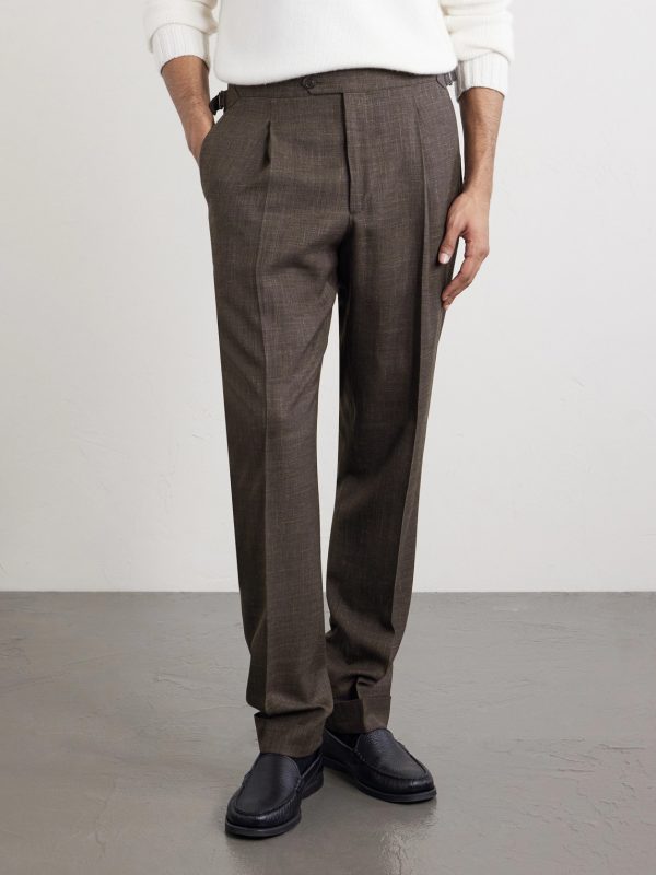 Amie Straight-Leg Wool, Silk and Linen-Blend Suit Trousers - FR Amie Straight-Leg Wool, Silk and Linen-Blend Suit Trousers - FR