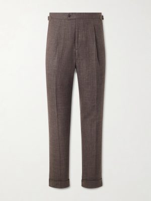 Amie Straight-Leg Wool, Silk and Linen-Blend Suit Trousers Amie Straight-Leg Wool, Silk and Linen-Blend Suit Trousers