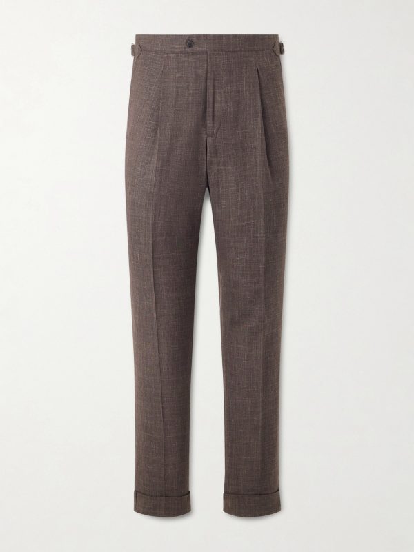 Amie Straight-Leg Wool, Silk and Linen-Blend Suit Trousers Amie Straight-Leg Wool, Silk and Linen-Blend Suit Trousers