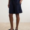 Straight-Leg Linen Drawstring Shorts - FR Straight-Leg Linen Drawstring Shorts - FR