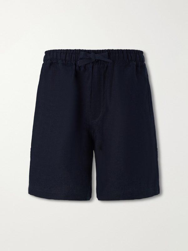 Straight-Leg Linen Drawstring Shorts Straight-Leg Linen Drawstring Shorts