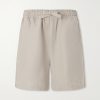 Straight-Leg Linen Drawstring Shorts Straight-Leg Linen Drawstring Shorts