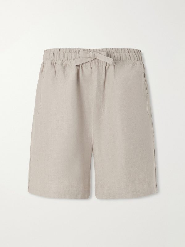 Straight-Leg Linen Drawstring Shorts Straight-Leg Linen Drawstring Shorts