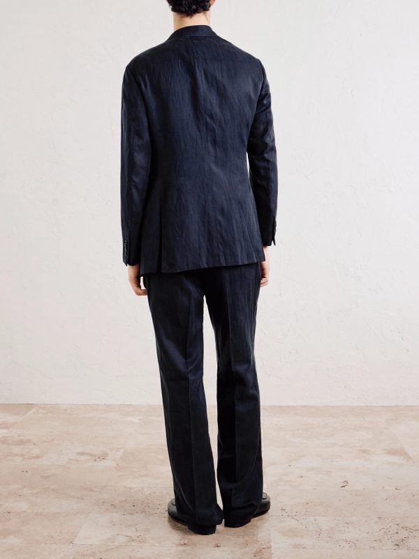Slim-Fit Silk and Linen-Blend Suit Jacket - BK