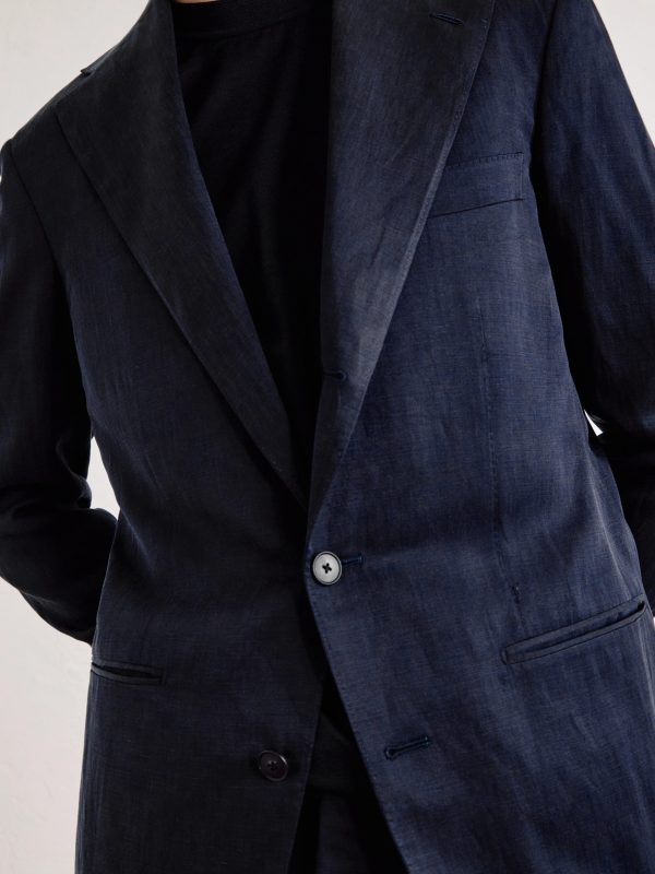 Slim-Fit Silk and Linen-Blend Suit Jacket - CU