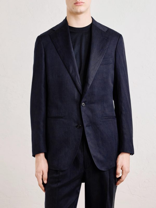 Slim-Fit Silk and Linen-Blend Suit Jacket - FR