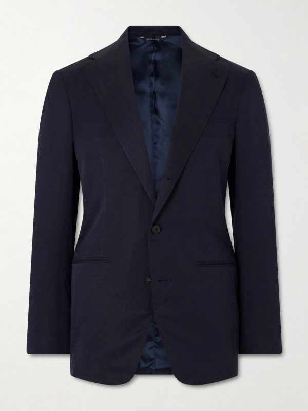 Slim-Fit Silk and Linen-Blend Suit Jacket
