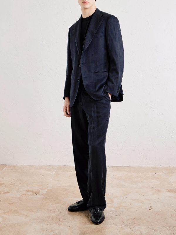 Slim-Fit Silk and Linen-Blend Suit Jacket - OU
