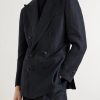 Linen Double-Breasted Suit Jacket - FR Linen Double-Breasted Suit Jacket - FR