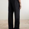 Straight-Leg Linen Trousers - BK Straight-Leg Linen Trousers - BK