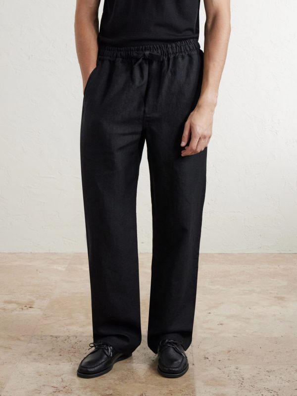 Straight-Leg Linen Trousers - FR Straight-Leg Linen Trousers - FR