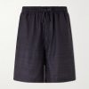 Straight-Leg Silk Shorts