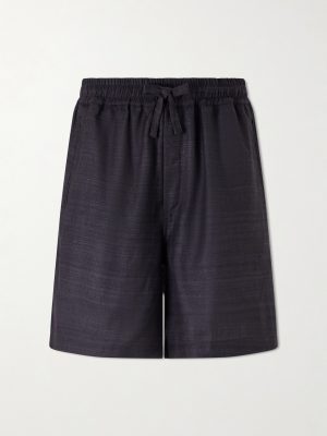 Straight-Leg Silk Shorts