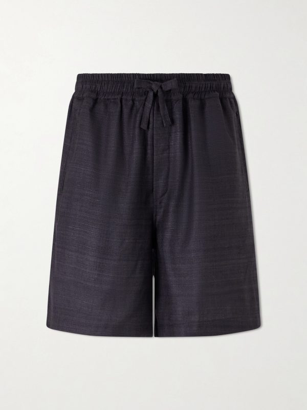Straight-Leg Silk Shorts