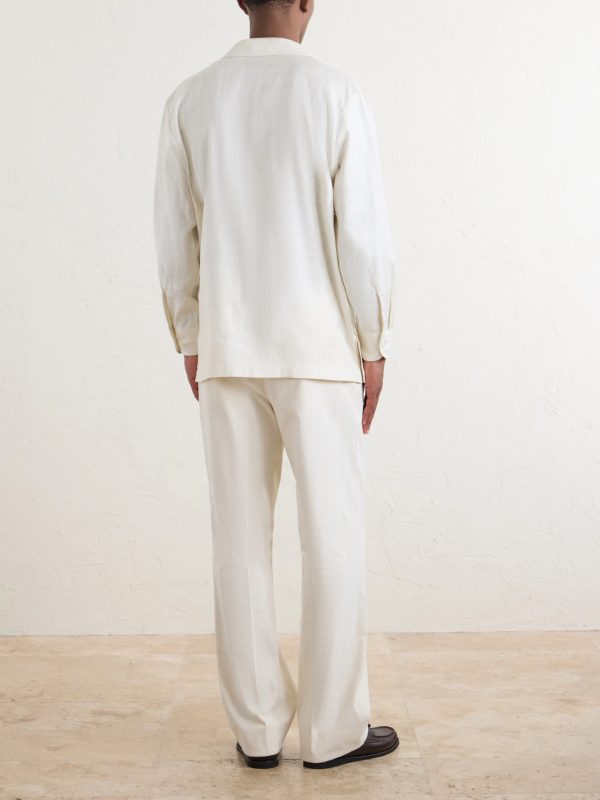 Camp-Collar Silk-Gauze Shirt - BK Camp-Collar Silk-Gauze Shirt - BK