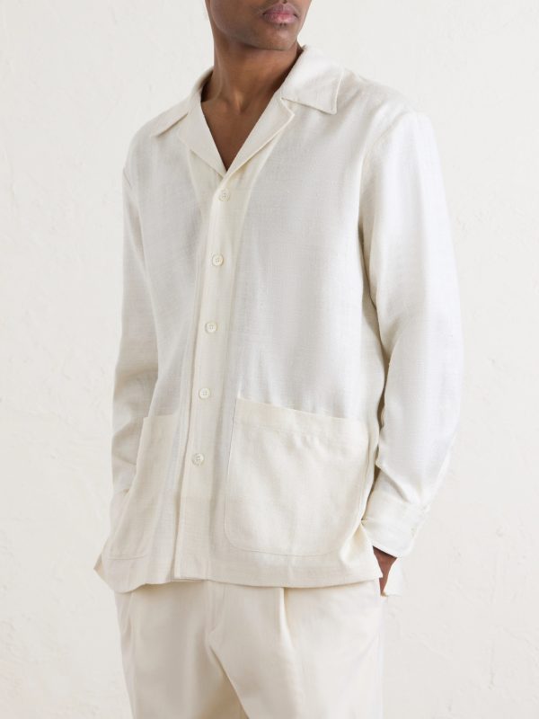Camp-Collar Silk-Gauze Shirt - FR Camp-Collar Silk-Gauze Shirt - FR
