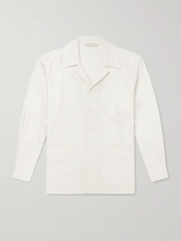 Camp-Collar Silk-Gauze Shirt Camp-Collar Silk-Gauze Shirt