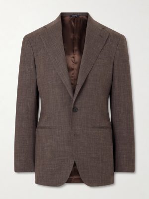 Slim-Fit Wool, Silk and Linen-Blend Suit Jacket