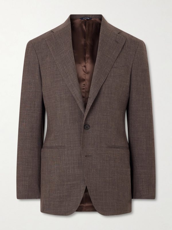 Slim-Fit Wool, Silk and Linen-Blend Suit Jacket Slim-Fit Wool, Silk and Linen-Blend Suit Jacket