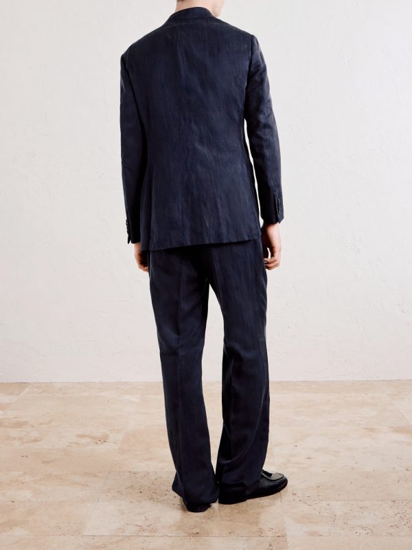 Amo Straight-Leg Pleated Silk and Linen-Blend Suit Trousers - BK Amo Straight-Leg Pleated Silk and Linen-Blend Suit Trousers - BK