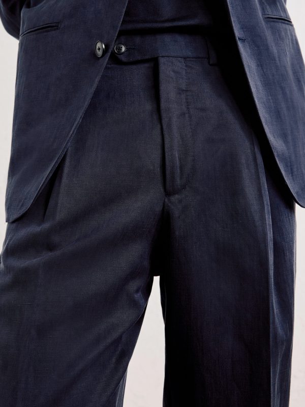 Amo Straight-Leg Pleated Silk and Linen-Blend Suit Trousers - CU Amo Straight-Leg Pleated Silk and Linen-Blend Suit Trousers - CU