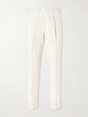 Amie Straight-Leg Wool, Silk and Linen-Blend Suit Trousers Amie Straight-Leg Wool, Silk and Linen-Blend Suit Trousers