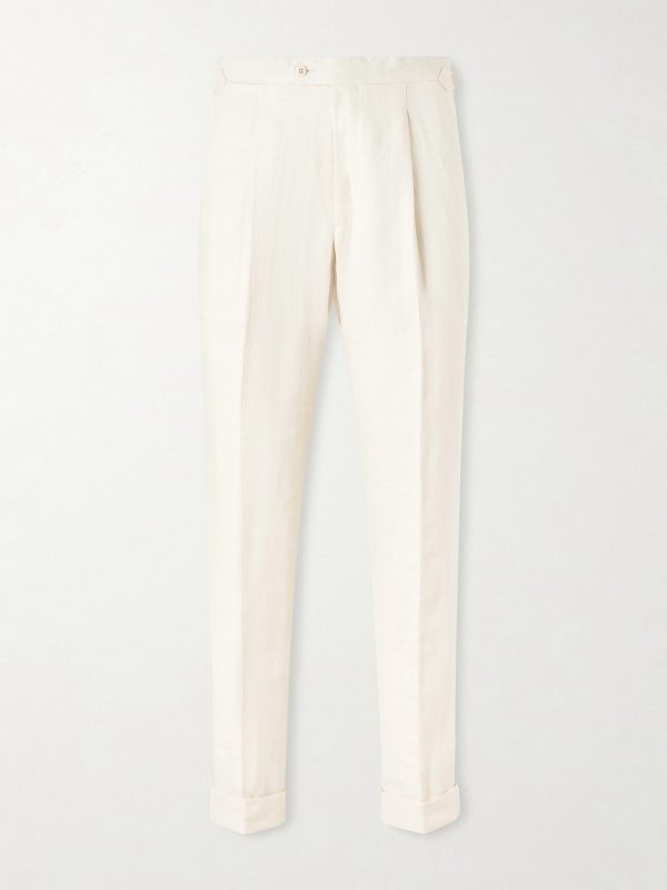 Amie Straight-Leg Wool, Silk and Linen-Blend Suit Trousers Amie Straight-Leg Wool, Silk and Linen-Blend Suit Trousers