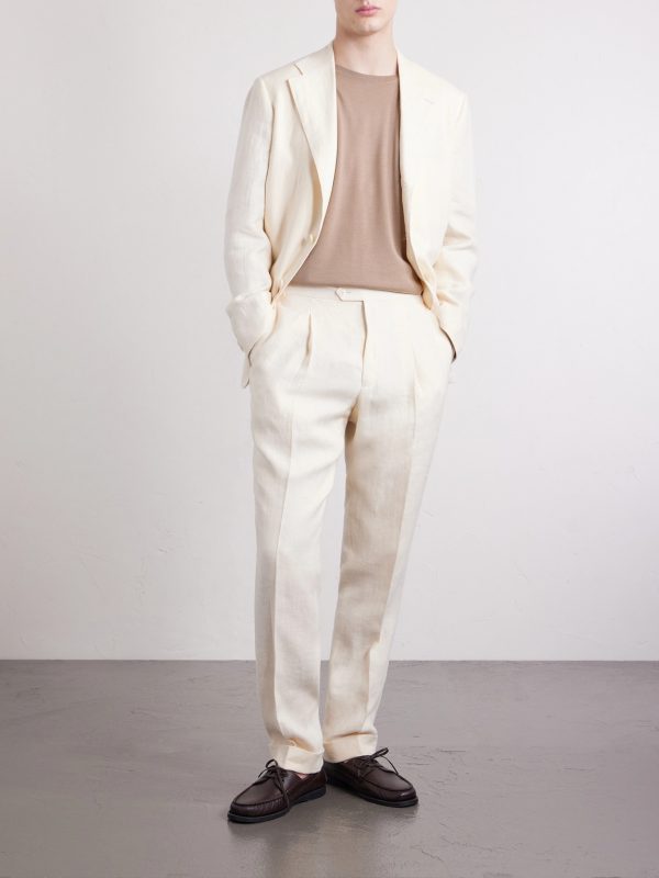 Amie Straight-Leg Wool, Silk and Linen-Blend Suit Trousers - OU Amie Straight-Leg Wool, Silk and Linen-Blend Suit Trousers - OU