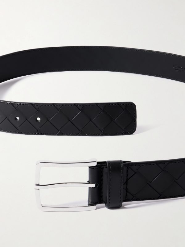3.5cm Intrecciato Leather Belt - E1
