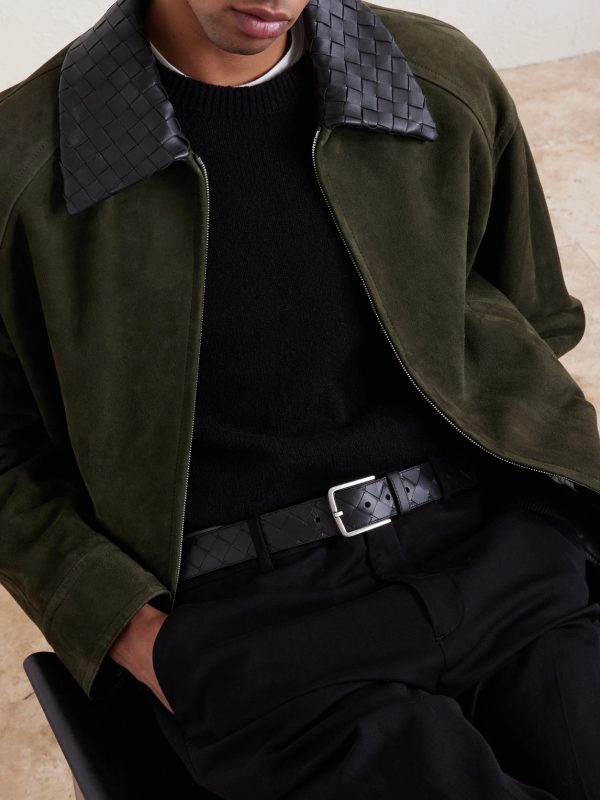 3.5cm Intrecciato Leather Belt - FR