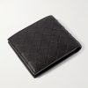 Intrecciato Leather Bifold Wallet - BK Intrecciato Leather Bifold Wallet - BK