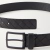 3.5cm Intrecciato Leather Belt - E1 3.5cm Intrecciato Leather Belt - E1