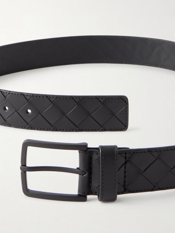 3.5cm Intrecciato Leather Belt - E1 3.5cm Intrecciato Leather Belt - E1