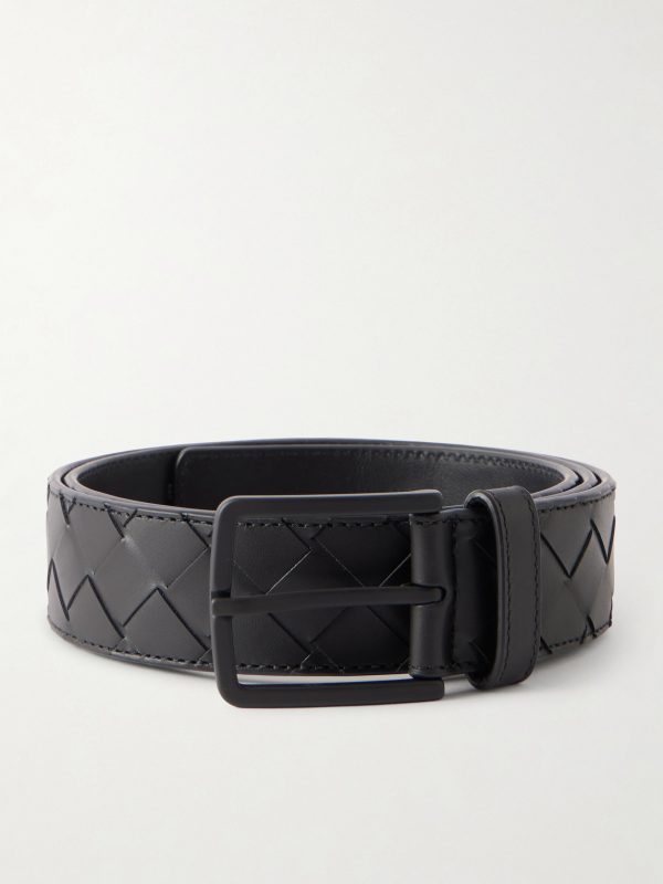 3.5cm Intrecciato Leather Belt 3.5cm Intrecciato Leather Belt