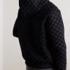 Logo-Flocked Jersey Zip-Up Hoodie - BK