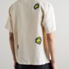 Camp-Collar Printed Embroidered Linen and Cotton-Blend Shirt - BK Camp-Collar Printed Embroidered Linen and Cotton-Blend Shirt - BK
