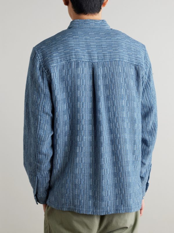 Patch Basketweave Cotton Overshirt - BK