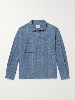 Patch Basketweave Cotton Overshirt