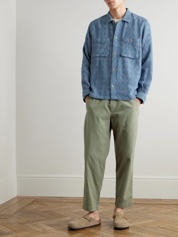 Patch Basketweave Cotton Overshirt - OU