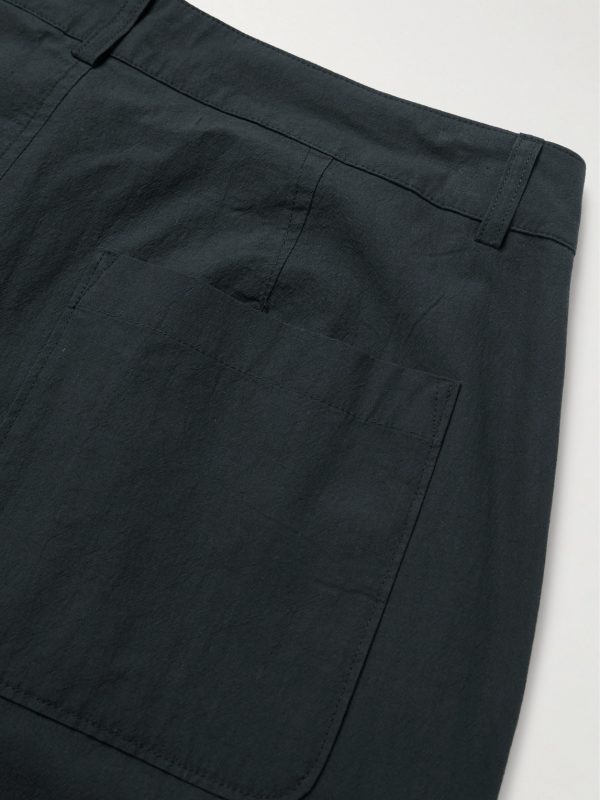 Straight-Leg Pleated Cotton Trousers - CU Straight-Leg Pleated Cotton Trousers - CU
