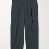 Straight-Leg Pleated Cotton Trousers Straight-Leg Pleated Cotton Trousers