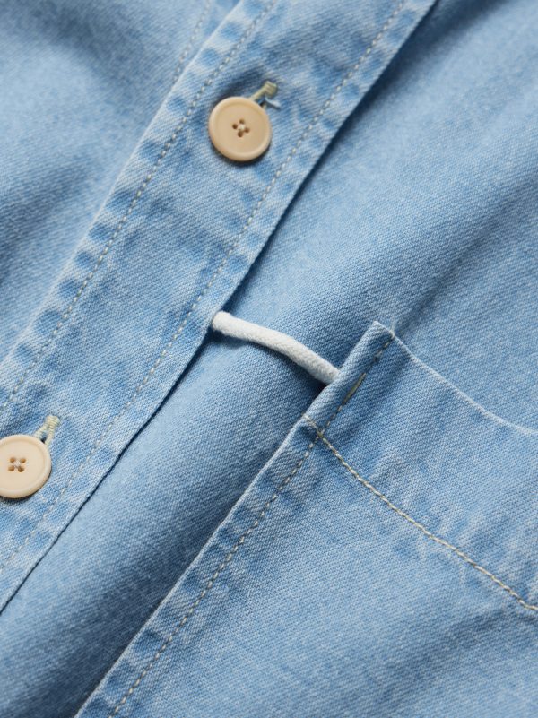Loop Cord-Trimmed Denim Shirt - CU