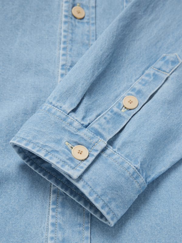 Loop Cord-Trimmed Denim Shirt - E1